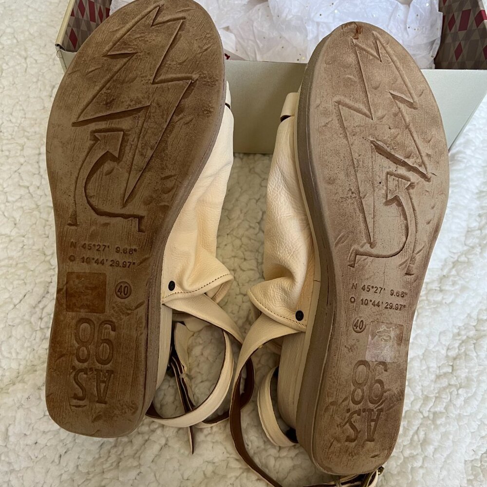 NWT A.S. 98 White Sandals Size 40 (EUR) - Picture 5 of 9